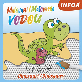 Malování / Maľovanie vodou - Dinosauři / Dinosaury