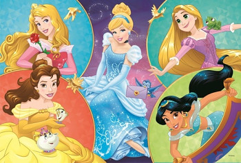 Puzzle Disney princezny: Setkání sladkých princezen